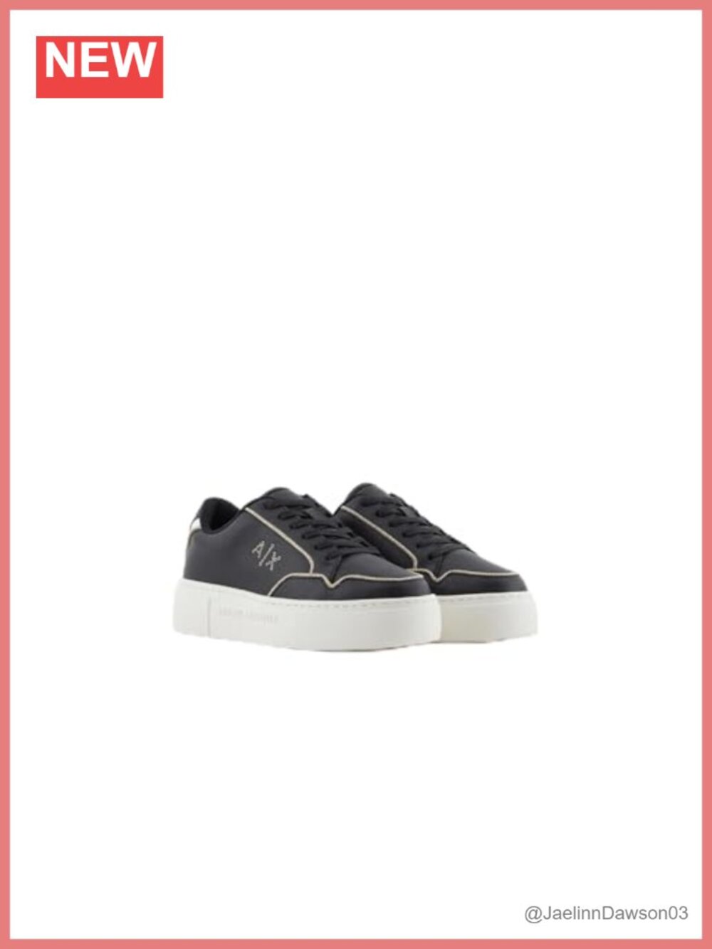 Armani Exchange Chunky Sole Lace-Up Platform Sneakers
